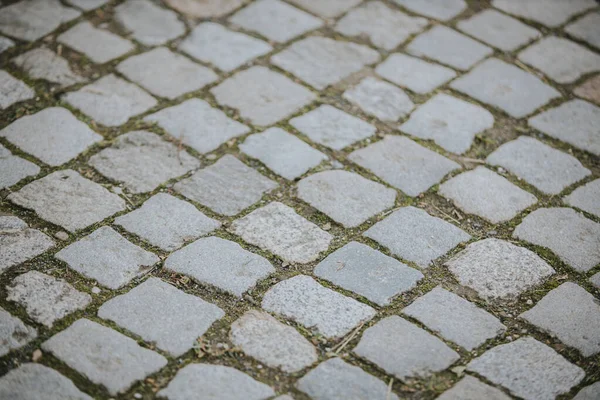 Detailní Záběr Kamenné Podlahy Ulici — Stock fotografie