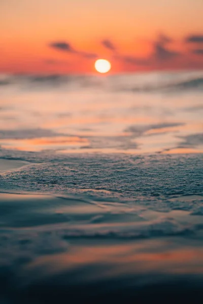 Vertical Shot Beautiful Sunset Sea Domburg Zeeland Netherlands — 스톡 사진