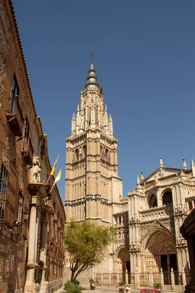 Building Medieval Town Blue Sky Sunny Day Spain — Stock Fotó