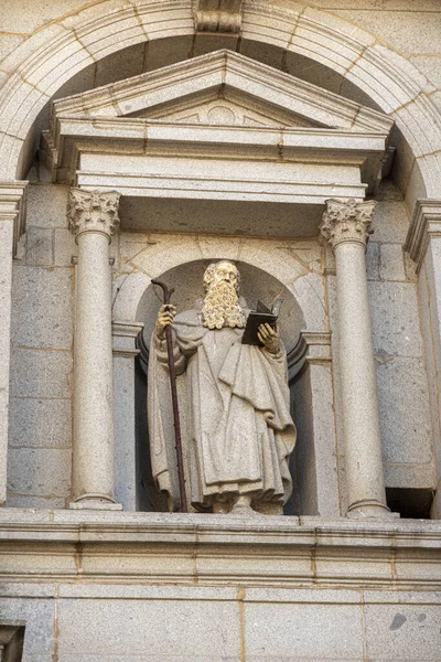 Statue Saint Fructus Entrance Segovia Cathedral Spain — Foto Stock
