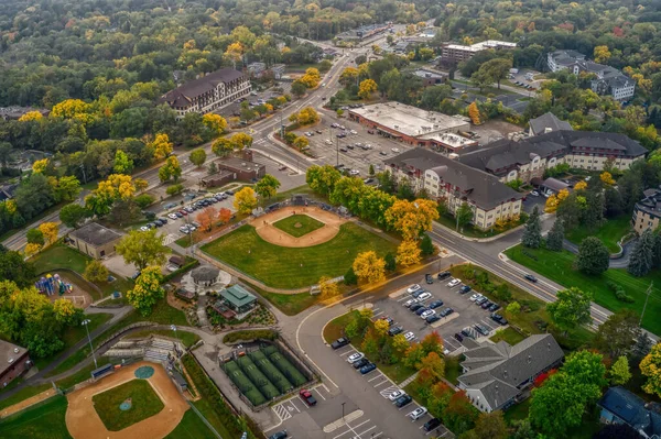 Beautiful Aerial View Twin Cities Suburb Minnetonka Minnesota — Foto Stock