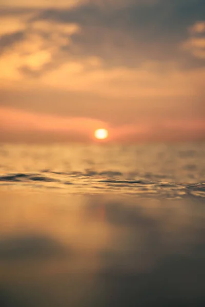 Vertical Shot Beautiful Sunset Sea Domburg Zeeland Netherlands — Fotografia de Stock