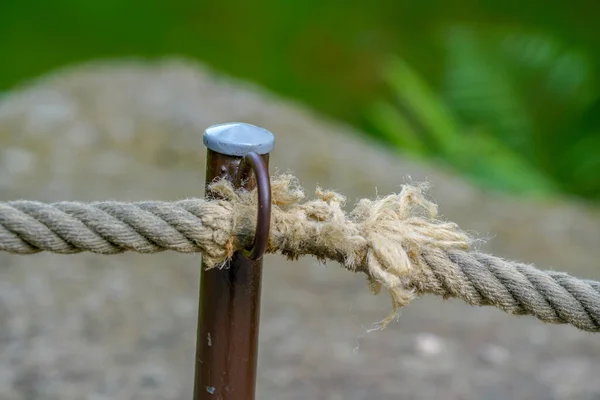 Rope Fence Metal Pin Bracket — Stockfoto