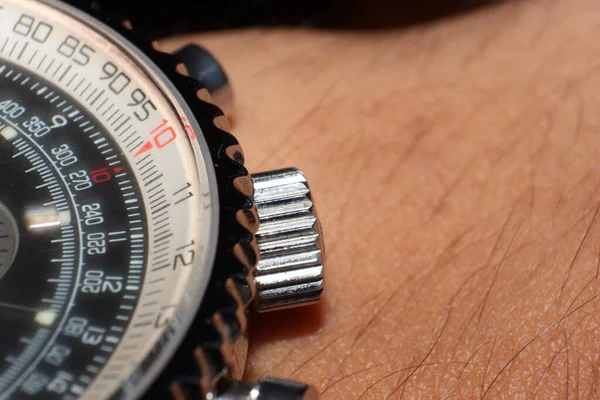 Closeup Shot Details Watch Wrist — Stock fotografie