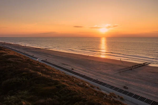 Beautiful Sunset Sea Domburg Zeeland Netherlands — Fotografia de Stock