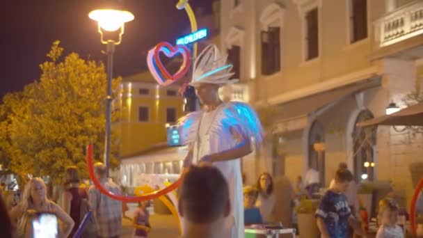 Şehirdeki Gece Festivalinin Görüntüleri — Stok video