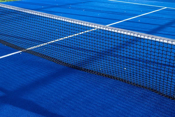 Empty Blue Paddle Tennis Court Dayt — Photo