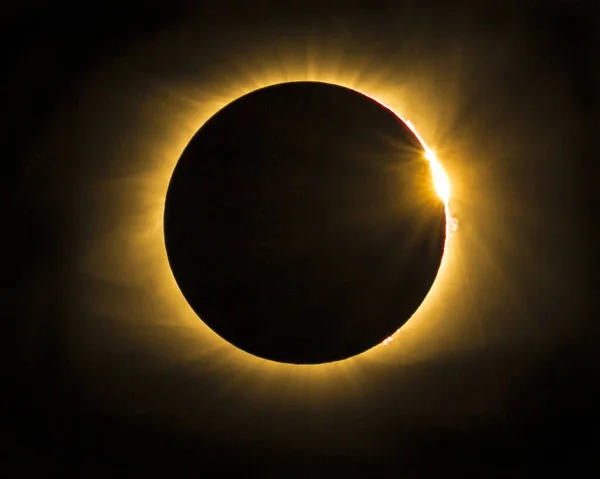 Mesmerizing View Total Solar Eclipse — Zdjęcie stockowe