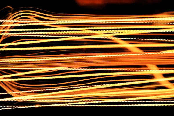 Closeup Orange Neon Lamp Lights — Fotografia de Stock