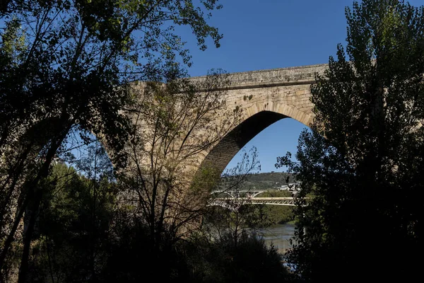 Scenic View Ourense Roman Bridge Minho River Galicia Spain — 스톡 사진