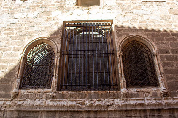 Wall Building Medieval Town Sunny Day Spain — Stockfoto