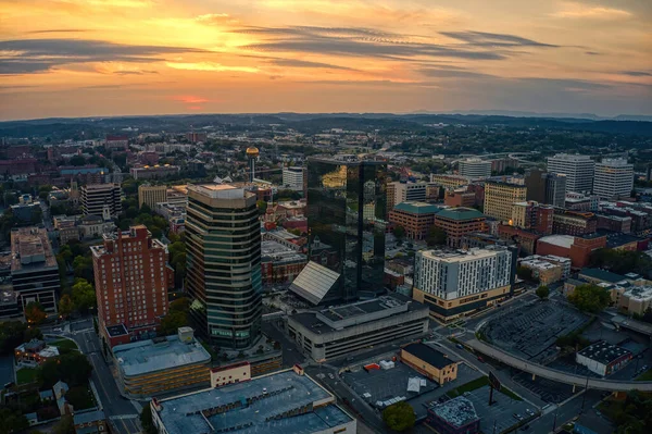 Beautiful Aerial View Knoxville Dense Buildings Sunrise Tennessee — Stok fotoğraf