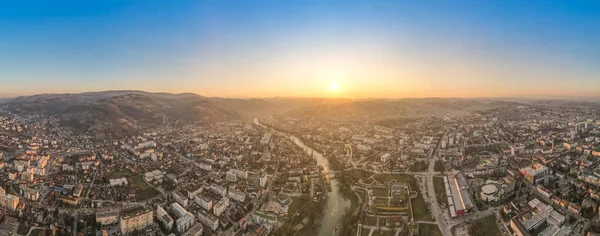 Panoramic View Mostar City Southern Bosnia Herzegovina Straddling Neretva River — Stockfoto