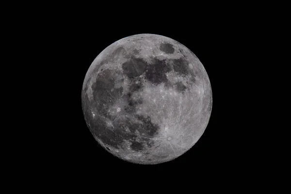 Tiro Perto Uma Lua Cheia — Fotografia de Stock