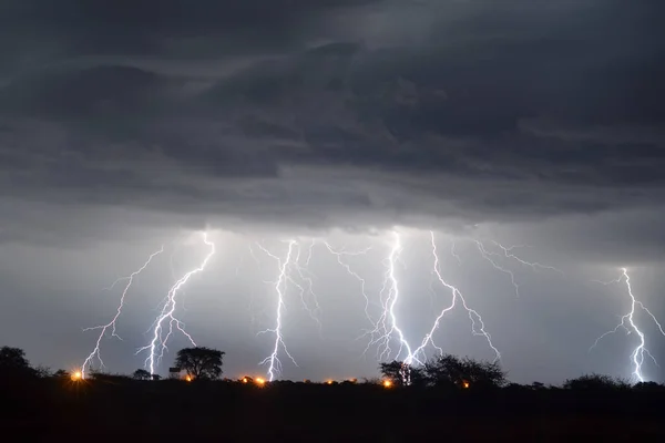 Scenic View Thunderstorm Dibeng Information Settlement Deben South Africa —  Fotos de Stock