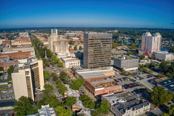 Beautiful Aerial View Downtown Augusta Dense Buildings Blue Clear Sky — Foto Stock