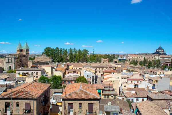 Aerial View City Sunny Day Convento Las Adoratrices Badajoz Spain — Foto de Stock