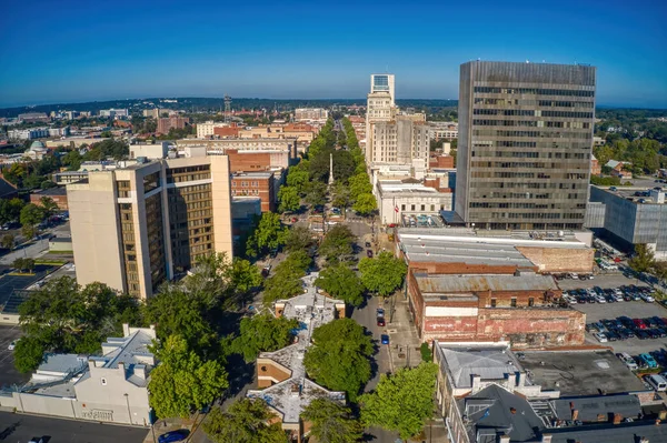 Beautiful Aerial View Downtown Augusta Dense Buildings Blue Clear Sky — Foto Stock