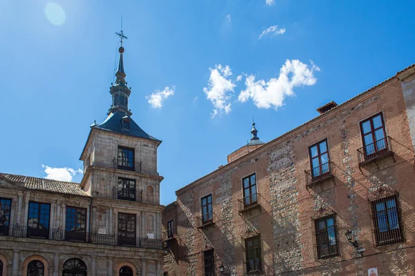 Building Medieval Town Blue Sky Sunny Day Spain —  Fotos de Stock