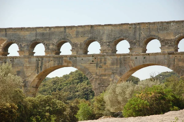 Roman Aqueduct Pont Gard France — Stock Photo, Image