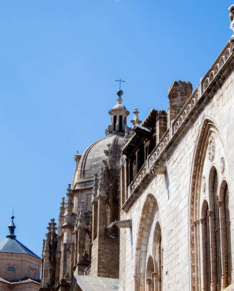 Building Medieval Town Blue Sky Sunny Day Spain — Foto de Stock