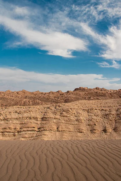 Vertical Shot Sand Dunes Death Valley San Pedro Atacama Chile — Photo
