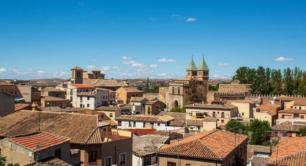 Aerial View City Sunny Day Convento Las Adoratrices Badajoz Spain — стокове фото