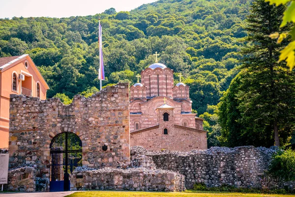 Beautiful View Ravanica Monastery Background Hills Senje Serbia — Stockfoto
