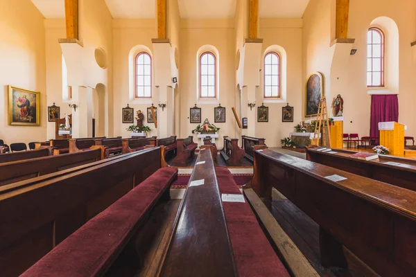 Interior View Catholic Church Kerecsend Hungary — 스톡 사진