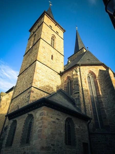 Low Angle Shot Evangelic Holy Trinity Church Bayreuth Bavaria Region — Stockfoto