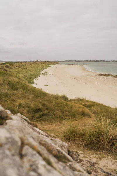 View Empty Beach Sea Brittany France — Zdjęcie stockowe