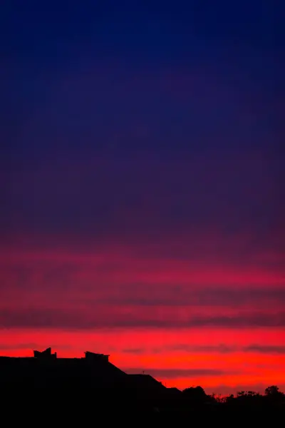 Colorful Sunset Sky Buildings — Photo