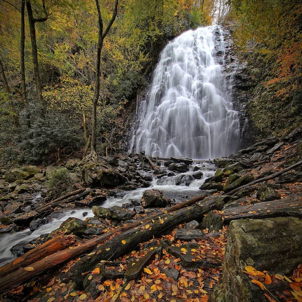 Mesmerizing Landscape Waterfall Woods — Stockfoto