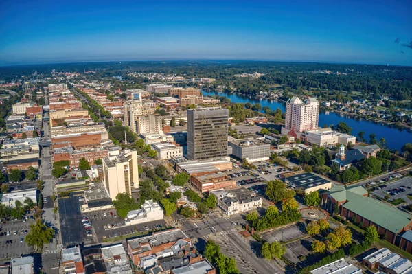 Beautiful Aerial View Downtown Augusta Dense Buildings Blue Clear Sky — Stock fotografie