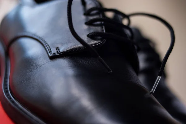 Close Shot Black Classic Shoe — стоковое фото