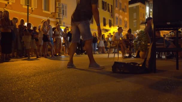 城市夜间节庆的镜头 — 图库视频影像