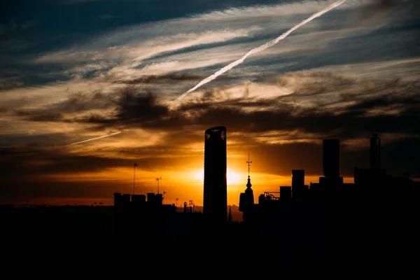 Cloudy Sunset Sky City Seville Spain —  Fotos de Stock