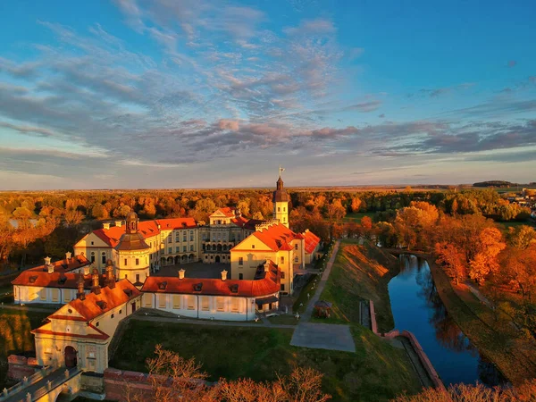 Aerial View Nesvizh Castle Complex Belarus — Stock Photo, Image