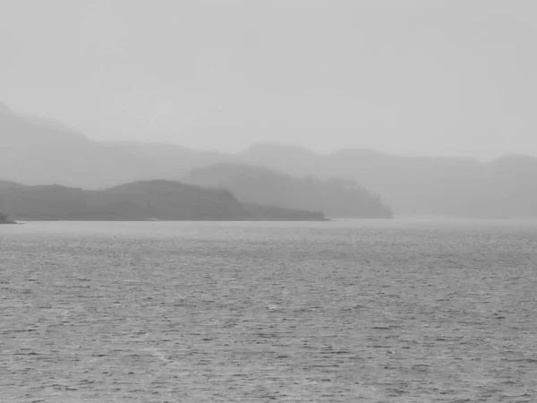 Grayscale Landscape View Scottish Highlands — Φωτογραφία Αρχείου