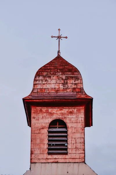 Plan Vertical Une Église Dans Ville Brasov Roumanie — Photo