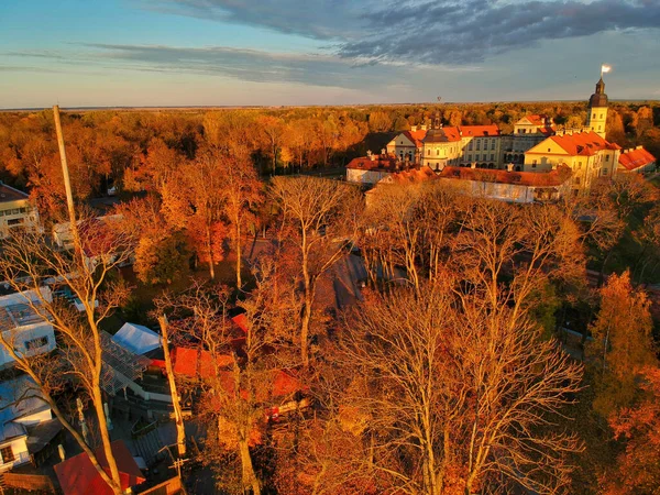 Luftaufnahme Des Burgkomplexes Von Neswisch Weißrussland — Stockfoto