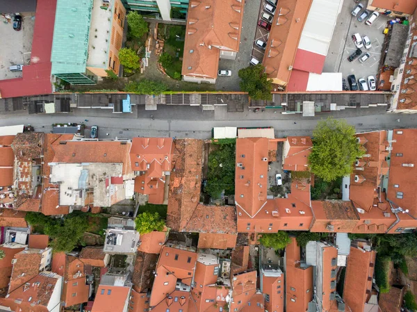 Die Zagreber Kroatien Schießen Mit Drohne Ein Blick Von Oben — Stockfoto