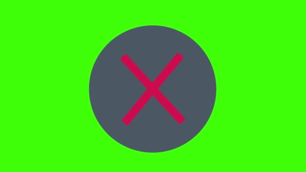 Cruz Vermelha Animação Tela Verde Para Vfx — Vídeo de Stock