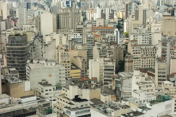 Uma Paisagem Urbana Vista Com Edifícios Antigos Exterior Dia Sombrio — Fotografia de Stock