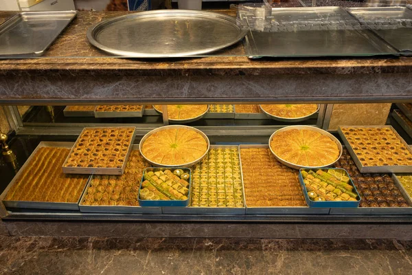 Uma Vista Deliciosa Sobremesa Baklava — Fotografia de Stock