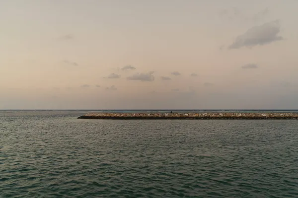 Vue Sur Mer Soir Les Maldives — Photo