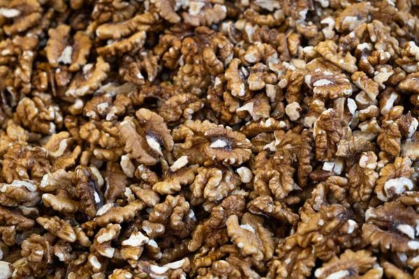 Closeup Dried Peeled Walnuts — Stock Photo, Image