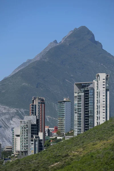 Vertical Shot High Floor Buildings Monterrey City — Stock Fotó
