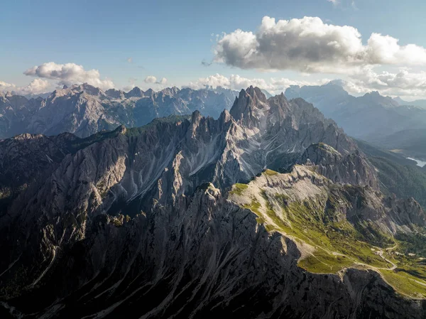 Dech Beroucí Scenérie Meajestických Dolomitských Hor Itálii Při Východu Slunce — Stock fotografie