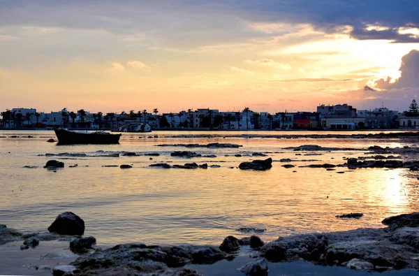 Uitzicht Haven Van Porto Cesareo Een Vissersdorp Salento Het Zuiden — Stockfoto